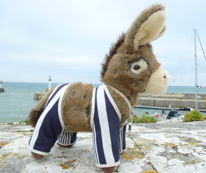 Peluche Ulysse, l'âne en culotte