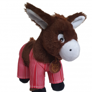 Baudet peluche rouge ane en culotte ile de re png 1