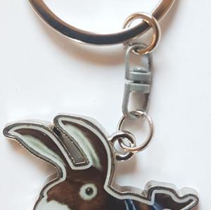 Porte-clefs  petit âne en métal
